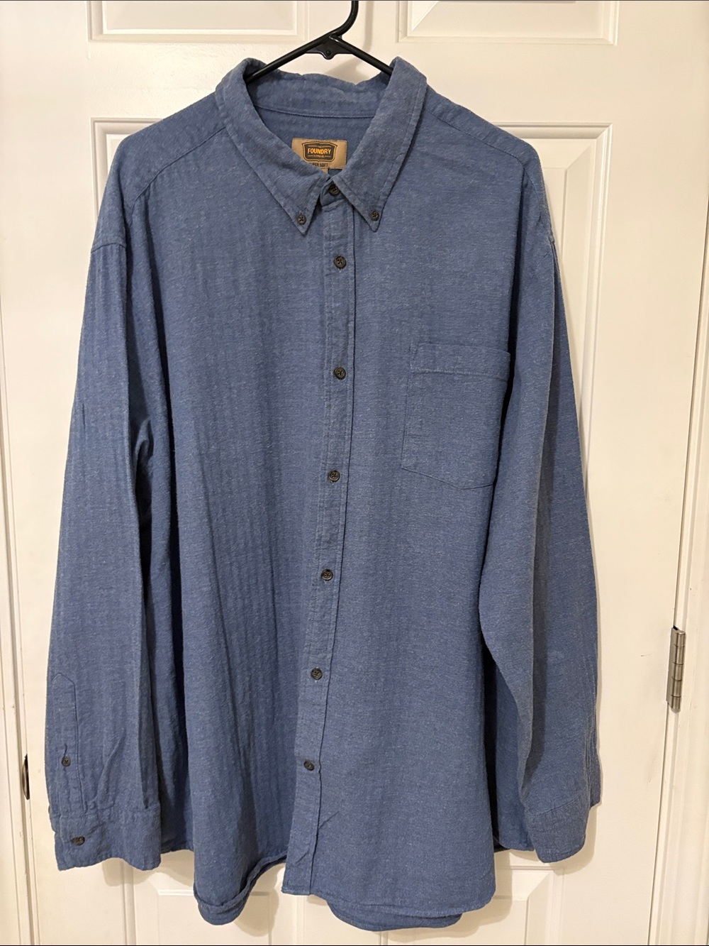 Men’s Big and Tall Blue Flannel Button Down Size 3XL